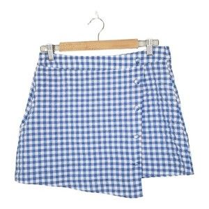 Shein Gingham Front Button Mini Skirt